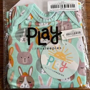 Little Sleepies Play Easter Rad rabbits body suit  Newborn
